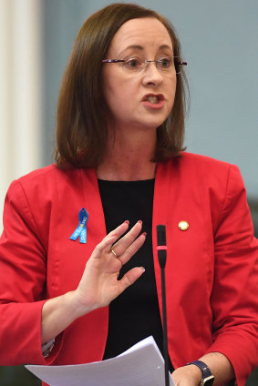 Queensland Attorney-General Yvette D'Ath speaks during Question Time at Parliament House on Thursday.
