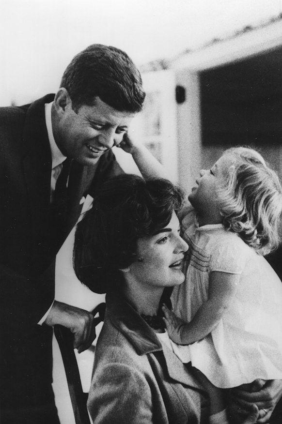Then-senator John F. Kennedy with wife Jacqueline and daughter Caroline in 1960, shortly before he became president.
