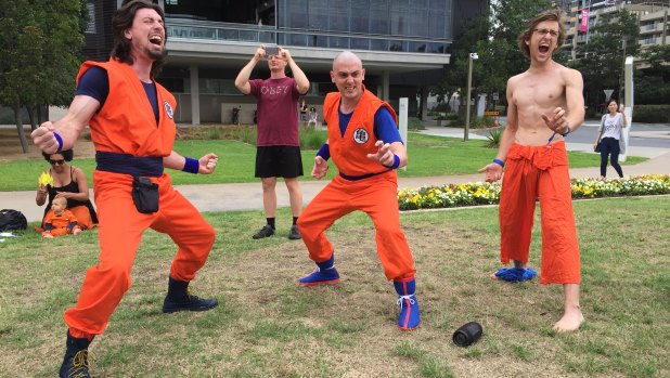 More than 50 anime fans attended the 'Scream Like Goku' event in South Brisbane on Saturday.