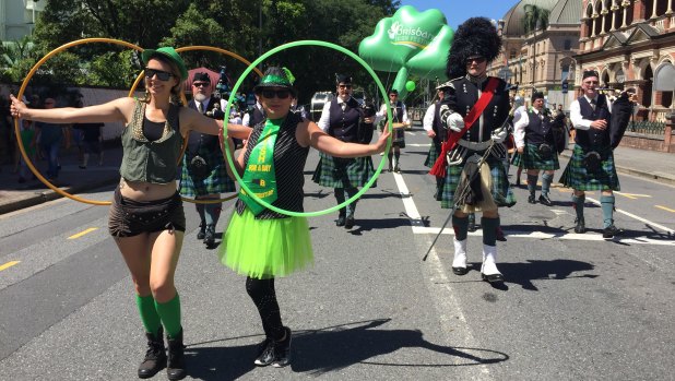 The 29th annual St Patrick's Day Parade marches through Brisbane.