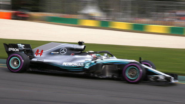 Lewis Hamilton in qualifying.