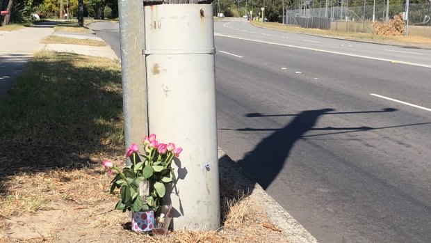 A tribute to the three-year-old girl who died after being hit by a car.