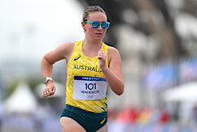 Rebecca Henderson representing Australia at the Paris 2024 Olympics.