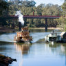 Echuca and Moama, on opposites sides of the Murray River. 