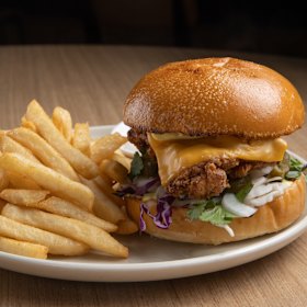 Chicken burger.