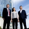 Golden Century restaurateurs, Eric Wong, Linda Wong and Billy Wong outside Crown.