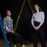 Griffin’s artistic director Declan Greene with Paris Neilson at the SBW Stables Theatre. 