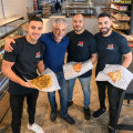 Owners of the A1 Bakery at their new shop in Fitzroy. Anthony, Elias, Haikal and Daniel, L to R. 11 May 2023. The Age Goodfood. Photo: Eddie Jim.