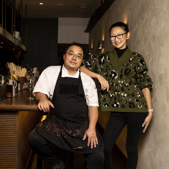 Ray and Alina Hou at their Firepop restaurant.