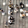Young workers are eschewing colour, opting for monotone greys, browns and blacks.