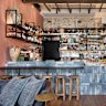 The urban dining area at Young’s Wine Rooms in Hawthorn East.