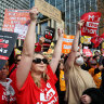 Teachers strike for higher pay and better conditions in 2022.