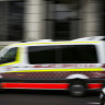 The woman was taken to Royal Prince Alfred Hospital in a critical condition.
