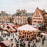 The beautiful Christmas markets in Strasbourg, France.