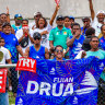 Drua fans in Churchill Park, Lautoka