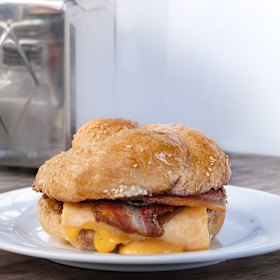 The brilliant bacon, egg and cheese sandwich at Walrus.