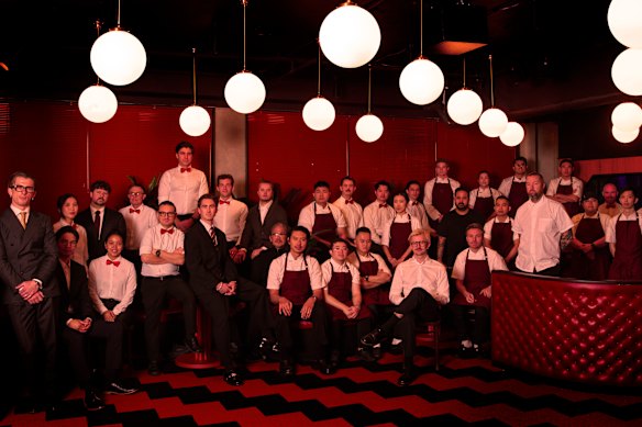 The Grandfathers’ team just before opening in Sydney.