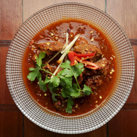 The beef ambotik curry. 