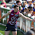 Lachie Neale talks to fans in Melbourne. 