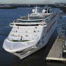 P&O’s Pacific Explorer docking at the new Brisbane International Cruise Ship Terminal on Thursday morning.