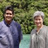 Palau President Surangel Whipps Jnr with Penny Wong