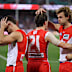 Distraught Swans players. 