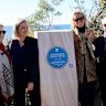 The blue plaque was unveiled this morning outside Wylie’s Baths.