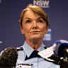 Police Commissioner Karen Webb addresses the media after Senior Constable Kristian White was found guilty by a jury of the manslaughter of 95-year-old Clare Nowland, who he Tasered as she held a knife in her regional NSW nursing home. Sydney, November 27, 2024. Photo: Rhett Wyman / SMH