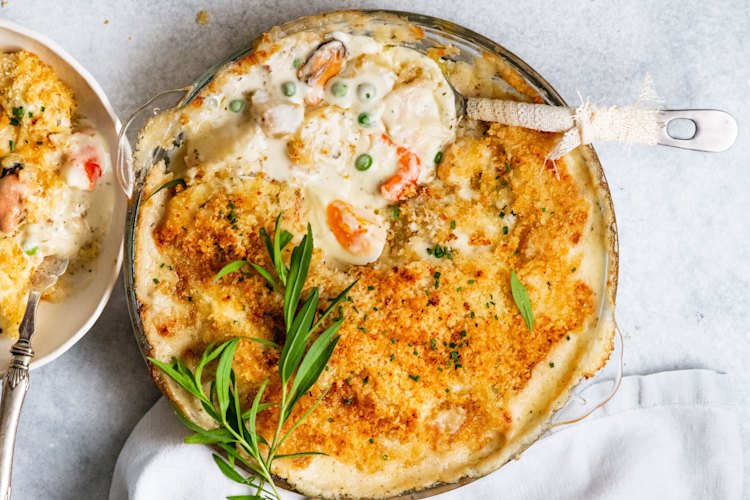 Seafood pie
