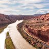 Tracking through Ruby Canyon, alongside the Colorado River.
