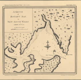 A sketch of Botany Bay from Cook's charts.