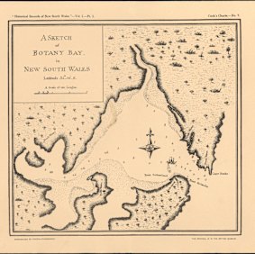 A sketch of Botany Bay from Cook's charts.