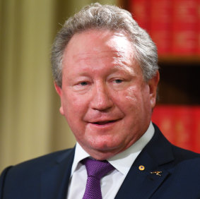 Businessman Andrew Forrest of the Minderoo Foundation.