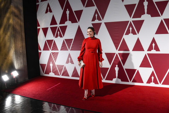 Olivia Colman at the Oscars event in London.