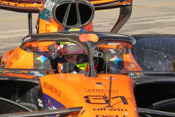 Oscar Piastri and Lando Norris are out of the race in Shanghai.