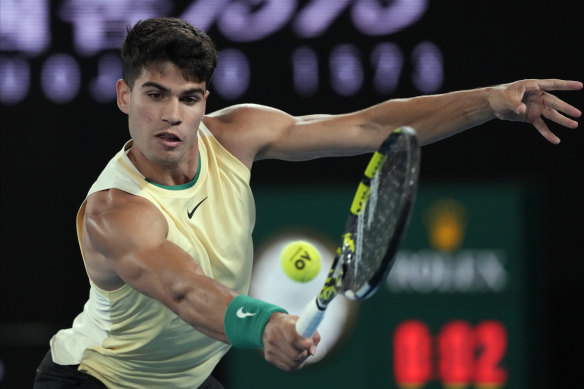 Carlos Alcaraz of Spain against Frenchman Richard Gasquet.