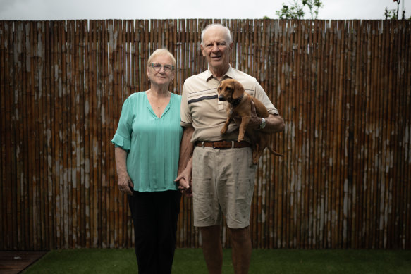 Mascot Towers unit owners Veronica and Clif Baker were evacuated when cracks appeared in the building. 