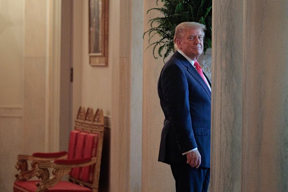 President Donald Trump in the White House on Thursday.