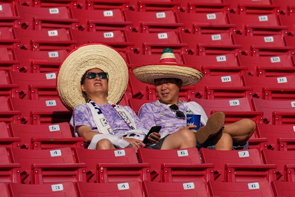 Spectators arrived early at Estadio Akron to watch the South Korea-Czechia match in Zapopan, near Guadalajara, Mexico.