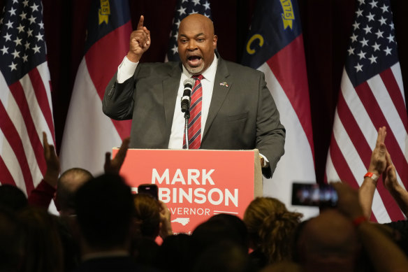 Controversial Mark Robinson is the Republican candidate in North Carolina’s gubernatorial race. 