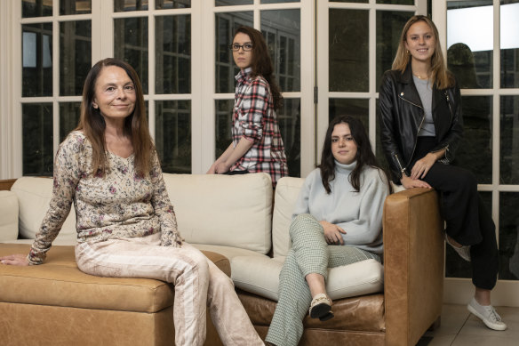 Elena Kirillova with her daughters, from left, Katerina, Mariika and Nina. 