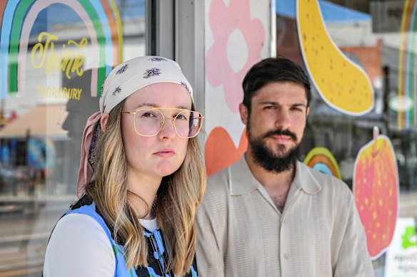 Joshua Moshe (left) and wife Maggie May.