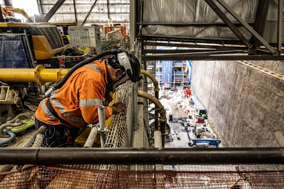 The station at Westmead will be one of nine along the 24-kilometre Metro West line. 