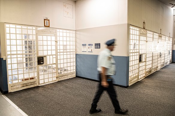The cells inmates are placed in when they arrive at Silverwater.