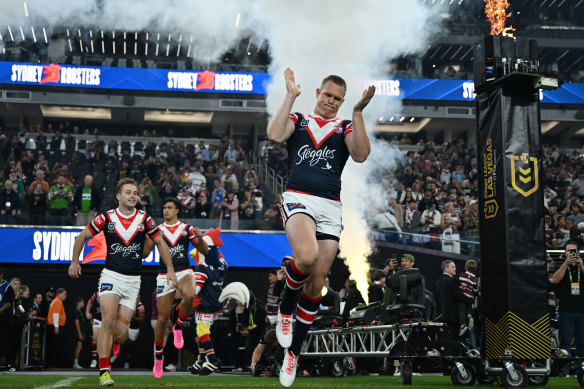 The Roosters took on the Broncos at Allegiant Stadium in Las Vegas on Sunday.