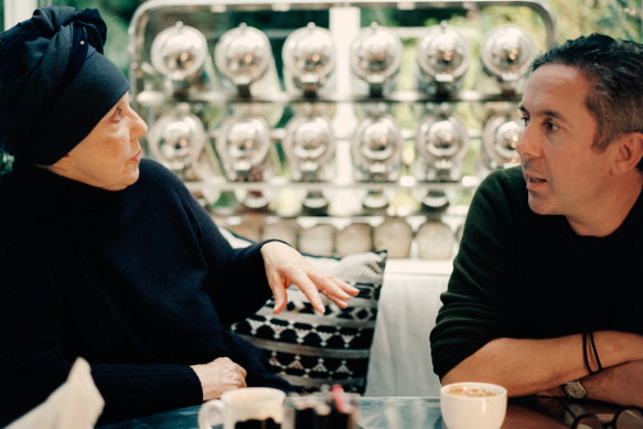 Wendy Whiteley in conversation with writer Ashleigh Wilson at her Lavender Bay home.