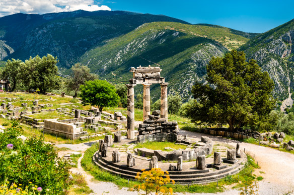 Temple of Athena Pronaia at Delphi. 