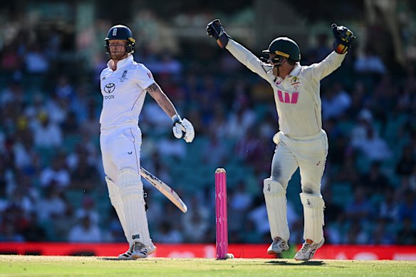 Ben Stokes lasted five balls.