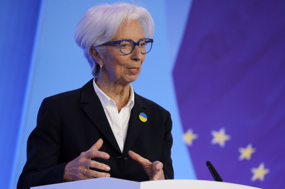 European Central Bank president Christine Lagarde.