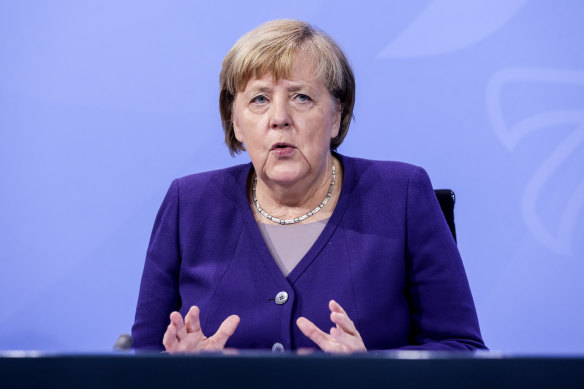 Outgoing German Chancellor Angela Merkel.